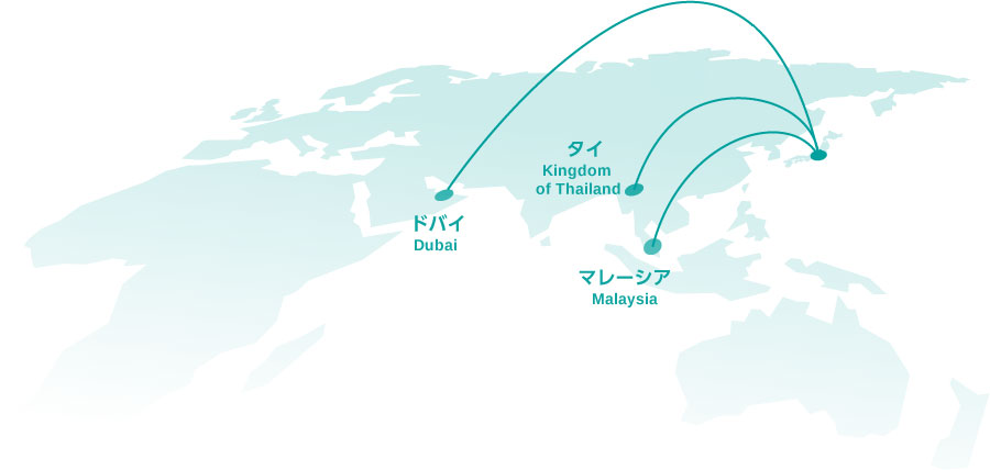 日本の永田プロダクツからドバイやマレーシア、ロシアなど世界各国へ自動車部品を輸出しています